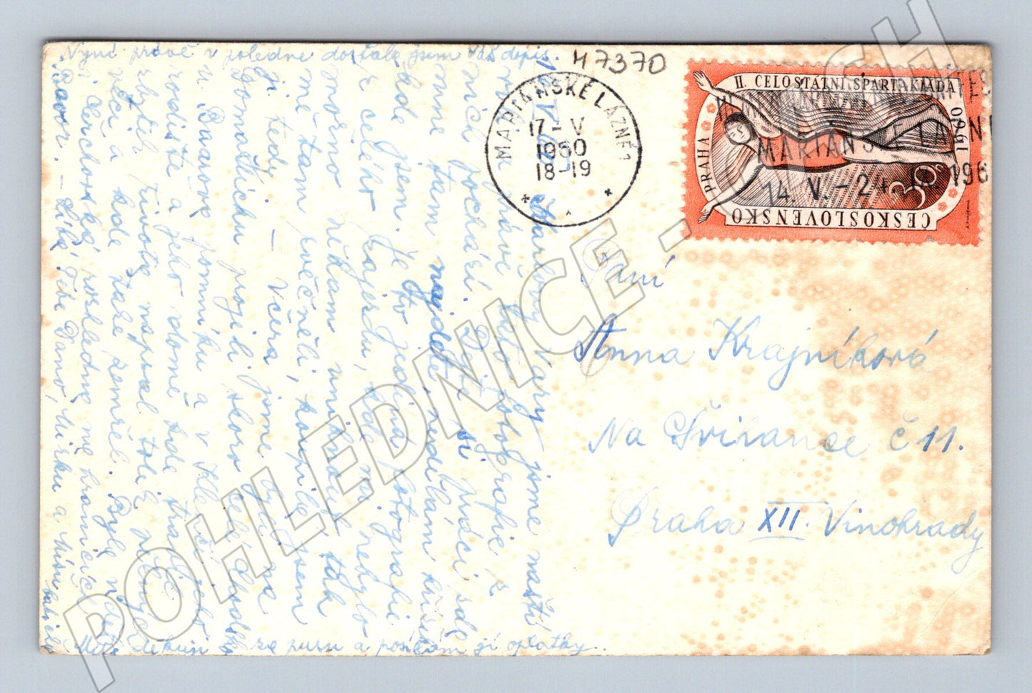 Pohlednice skupina lidí ČSR 1950 spartakiáda (M7370)