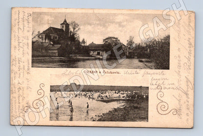 Pohlednice Čelákovice Grado koupaliště (M7372)