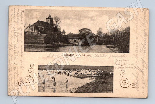 Pohlednice Čelákovice Grado koupaliště (M7372)