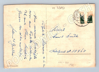 Pohlednice Teplice synagoga 1940 (M7380)