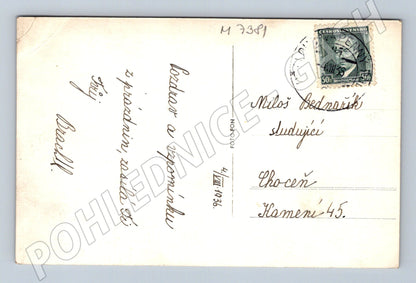 Pohlednice Heřmanův Městec koupaliště 1936 (M7381)