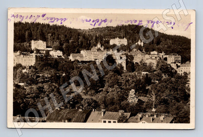 Pohlednice Mariánské Lázně 1954 razítko (M7388)