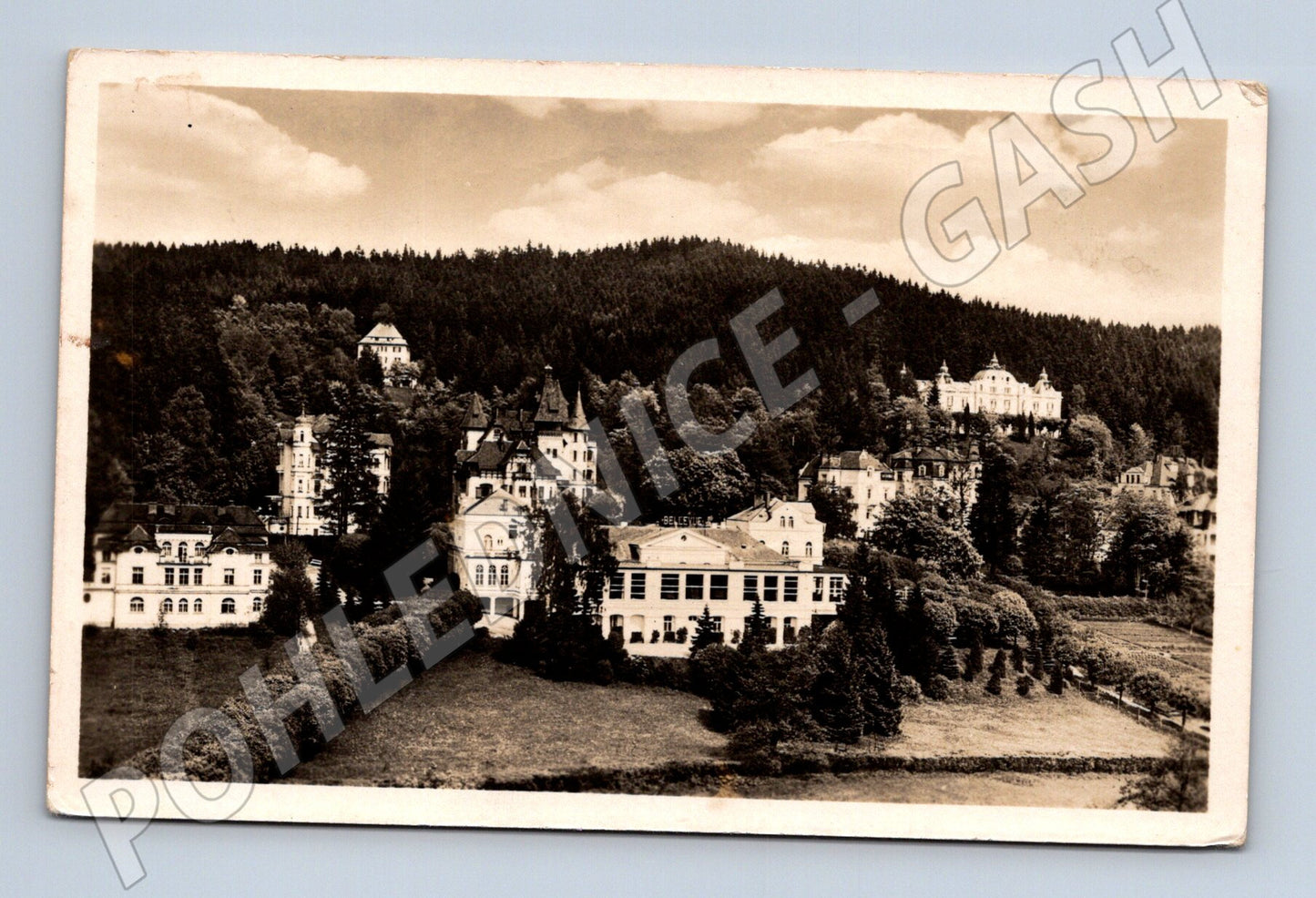 Pohlednice Mariánské Lázně Kavárna Bellevue (M7391)