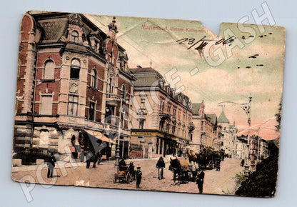 Pohlednice Mariánské Lázně Untere Kaiserstrasse 1906 (M7395)