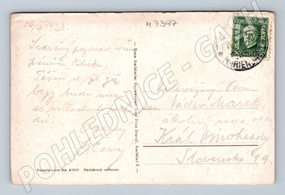 Pohlednice Mariánské Lázně Ferdinandův pramen 1928 (M7397)