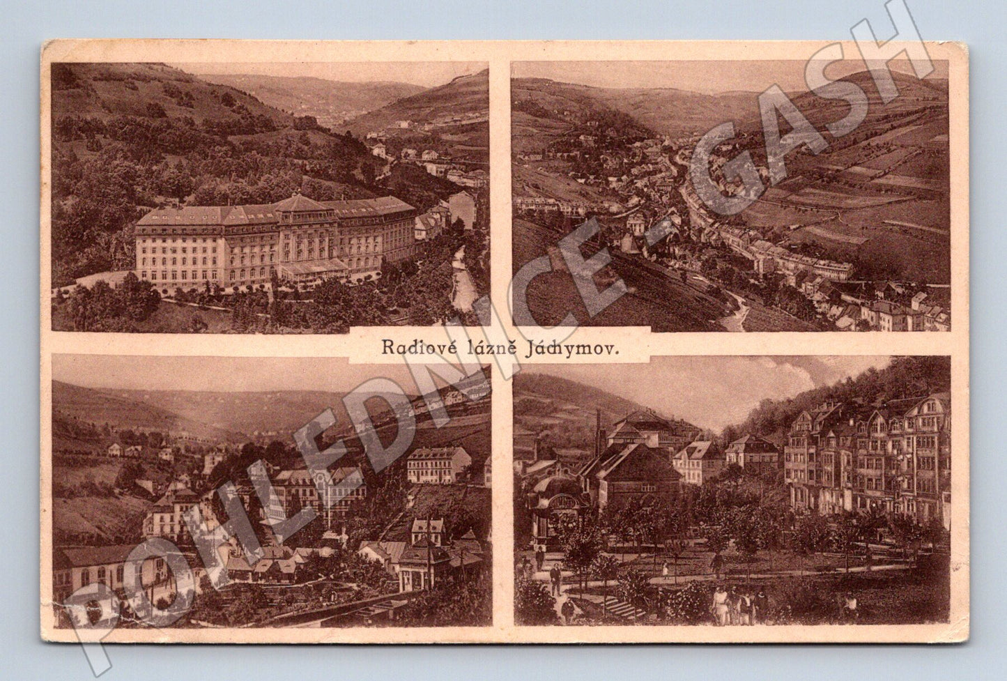 Pohlednice Jáchymov radiové lázně více pohledů (M7402)