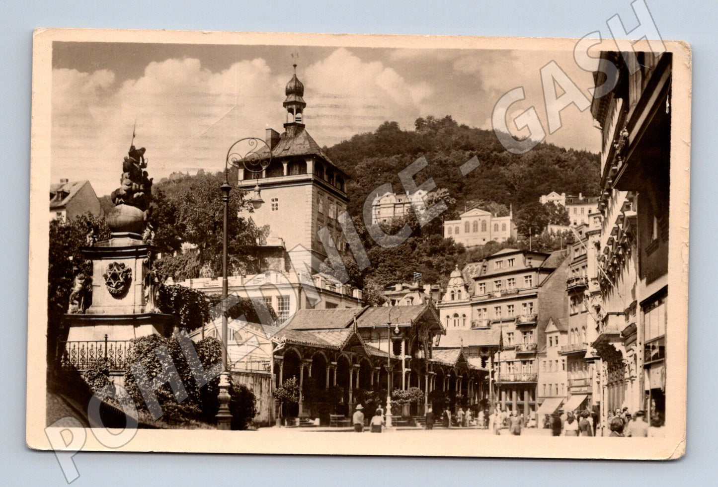 Pohlednice Karlovy Vary Tržní kolonáda 1956 (M7403)