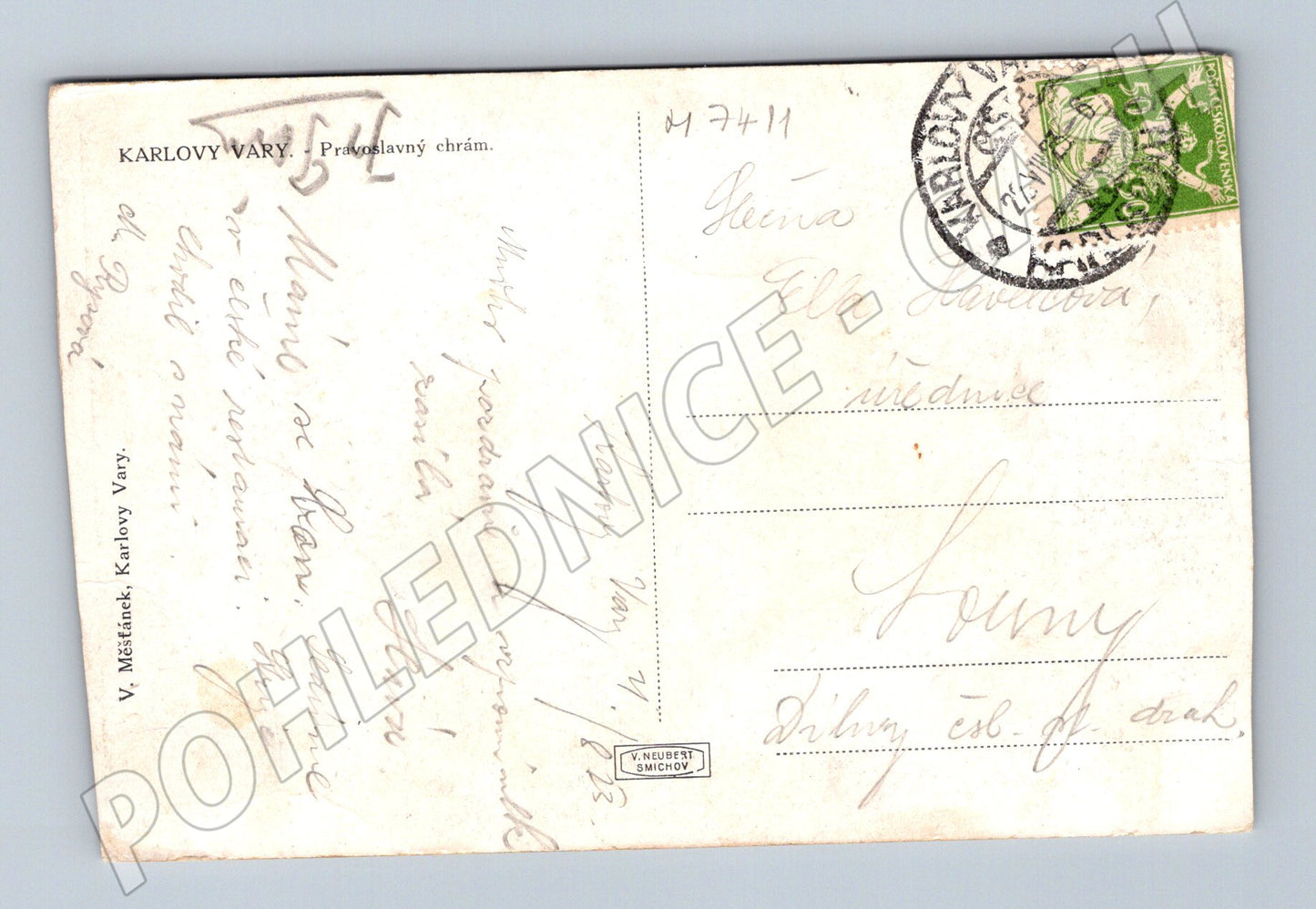 Pohlednice Karlovy Vary pravoslavný chrám (M7411)