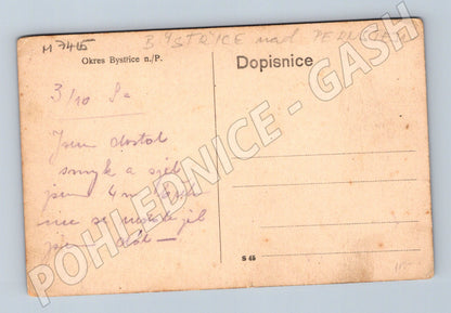 Pohlednice Bystřice nad Pernštejnem mapa (M7415)