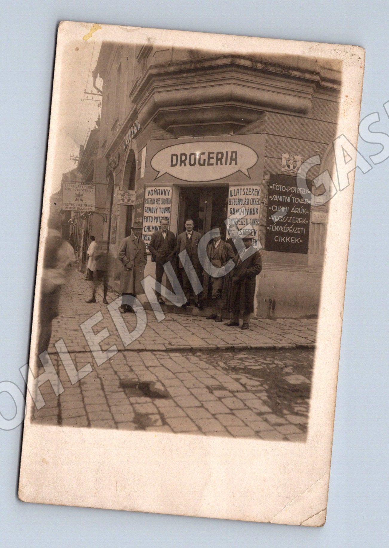 Pohlednice Drogerie městská ulice před 1950 (M7418)