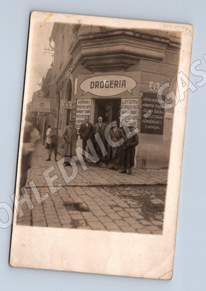 Pohlednice Drogerie městská ulice před 1950 (M7418)