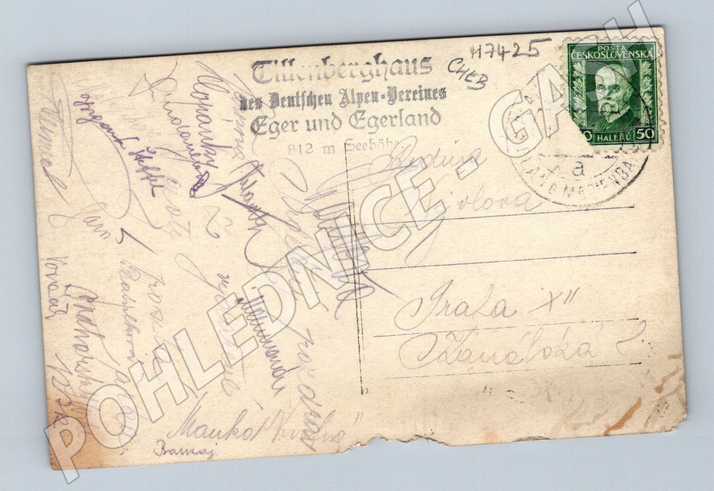 Pohlednice Tilleberghaus Chebsko turistika (M7425)