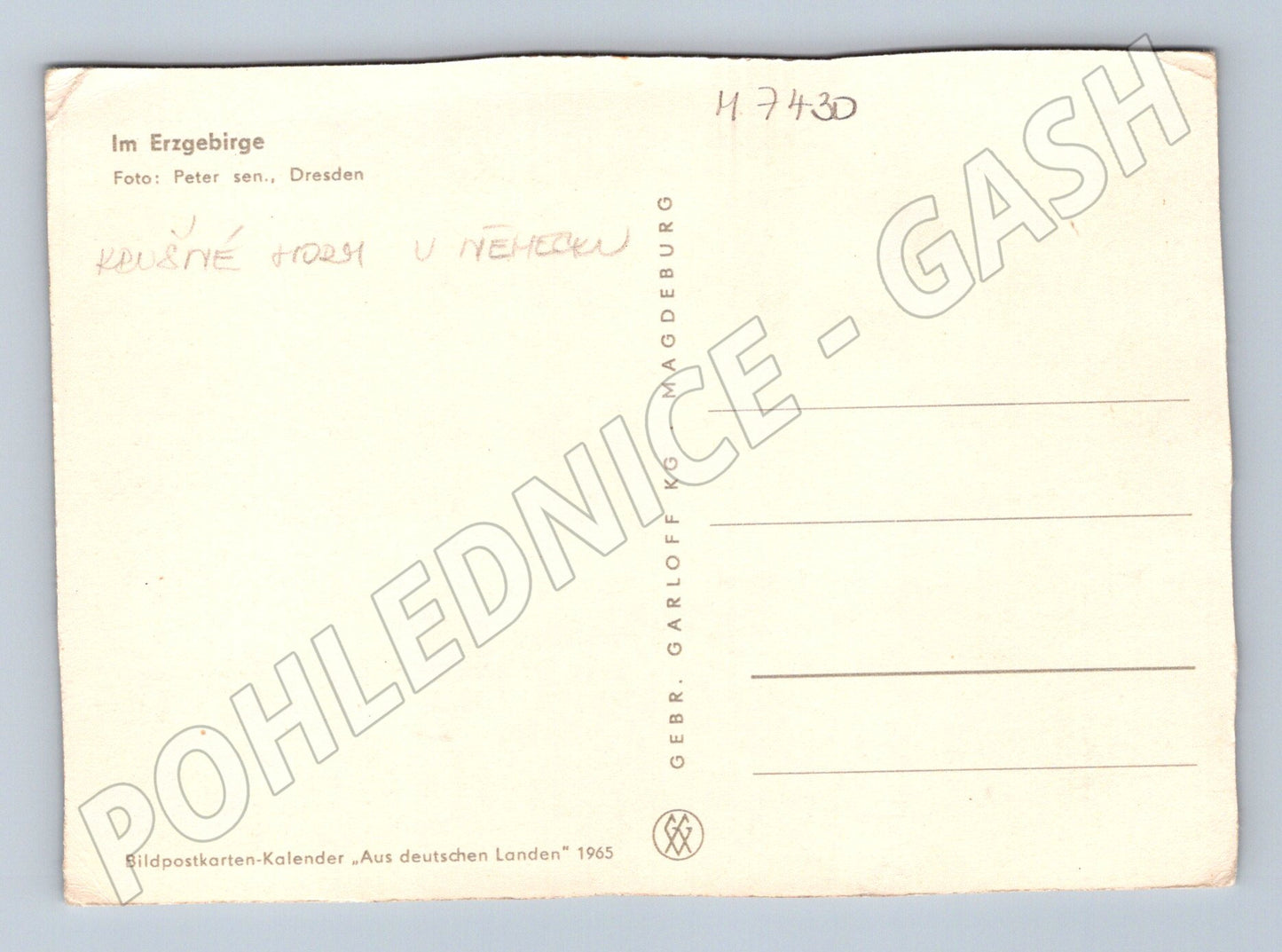 Pohlednice Krušné hory zimní krajina 1965 (M7430)