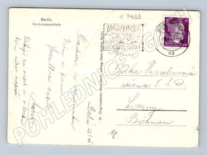 Pohlednice Berlín Reichstag zaslaná (M7433)