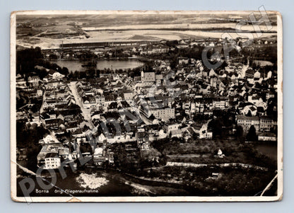 Pohlednice Borna letecký pohled Fliegeraufnahme (M7435)