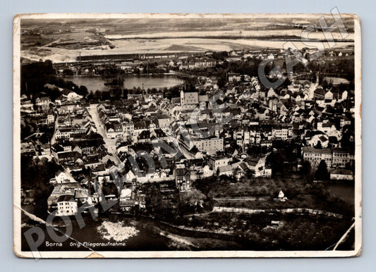 Pohlednice Borna letecký pohled Fliegeraufnahme (M7435)