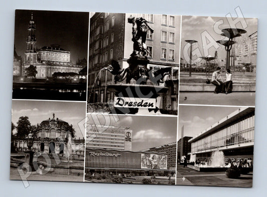 Pohlednice Drážďany NDR více záběrů (M7437)