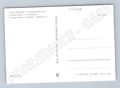 Pohlednice Drážďany NDR více záběrů (M7437)