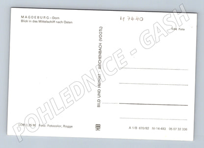 Postcard Magdeburg Cathedral main nave (M7440)
