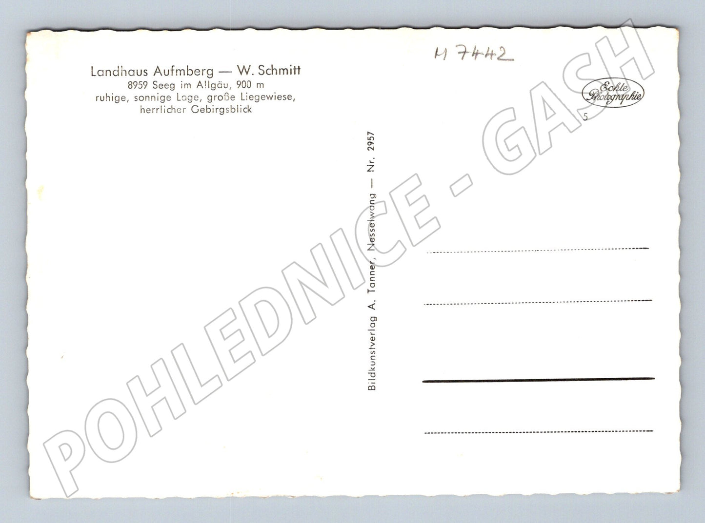 Postcard Landhaus Aufmberg Allgäu (M7442)