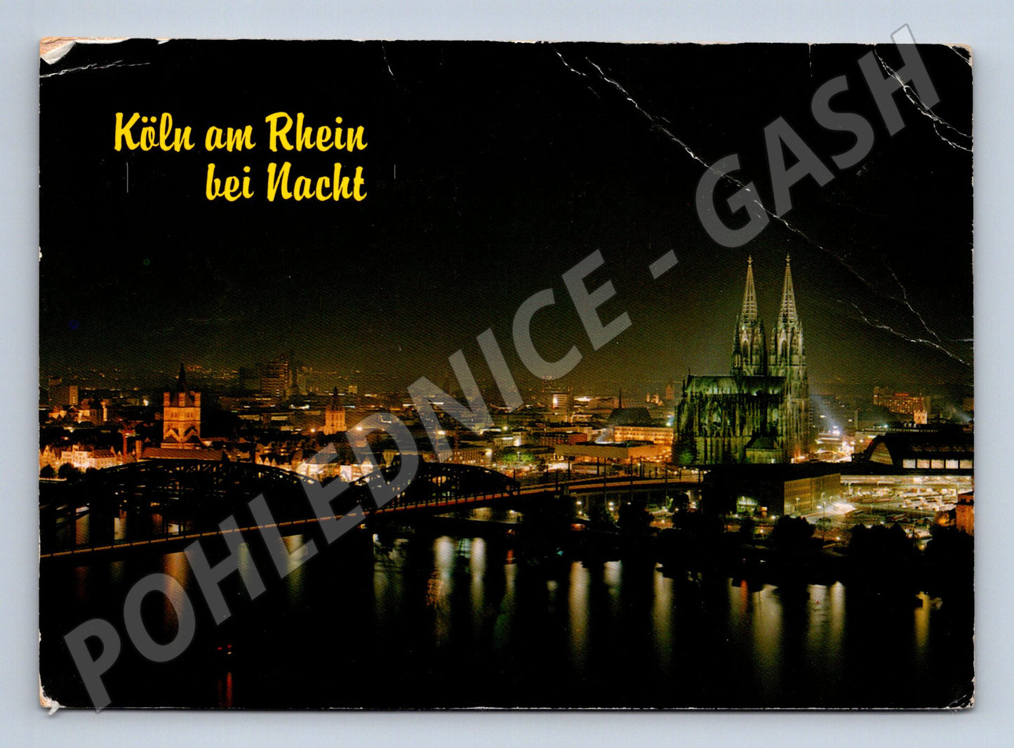 Pohlednice Köln nad Rýnem noční pohled (M7451)