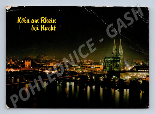 Pohlednice Köln nad Rýnem noční pohled (M7451)