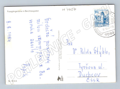 Pohlednice Berchtesgaden pěší zóna 1984 (M7457)