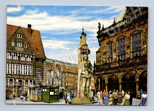 Pohlednice Brémy socha Rolanda použitá (M7468)