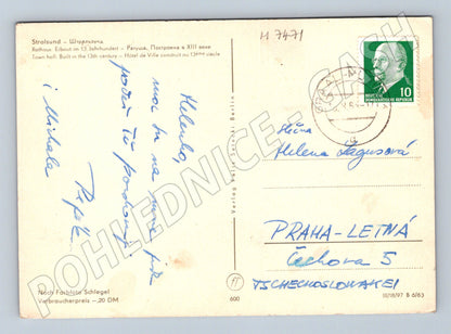 Pohlednice Stralsund radnice 60 léta (M7471)