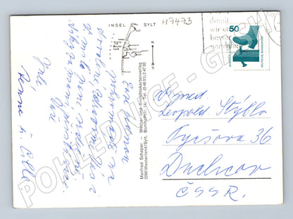 Pohlednice Sylt koláž moře pláže mapa (M7473)