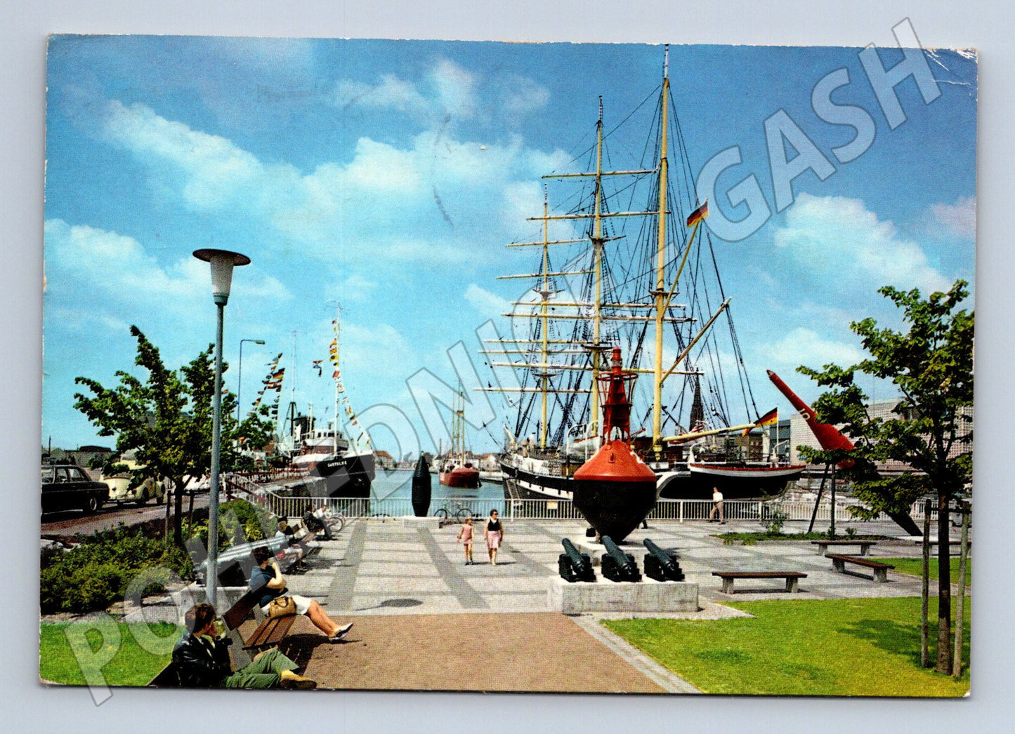 Postcard Bremerhaven historic ships 1977 (M7474)