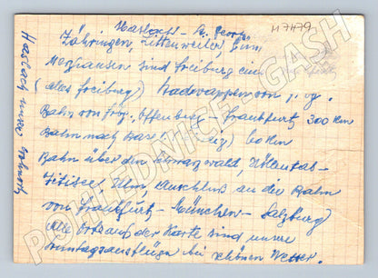 Pohlednice Freiburg Schwarzwald mapa lanovka (M7479)