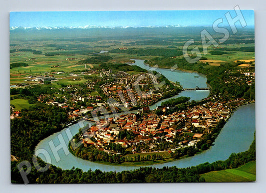 Pohlednice Wasserburg am Inn letecký pohled (M7492)