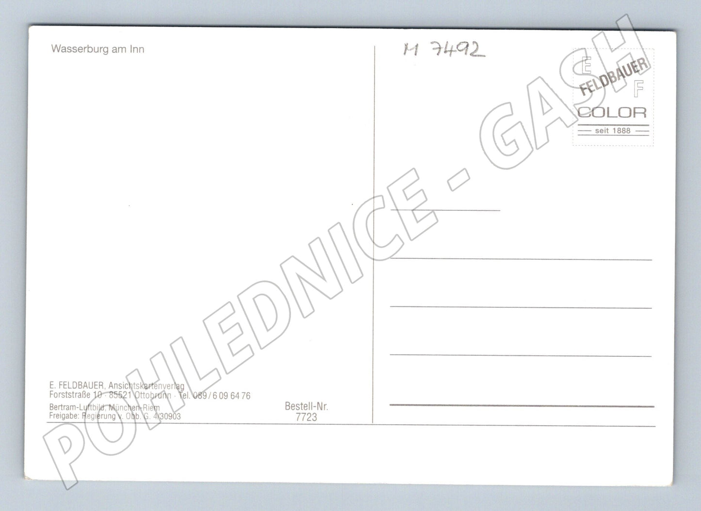 Pohlednice Wasserburg am Inn letecký pohled (M7492)