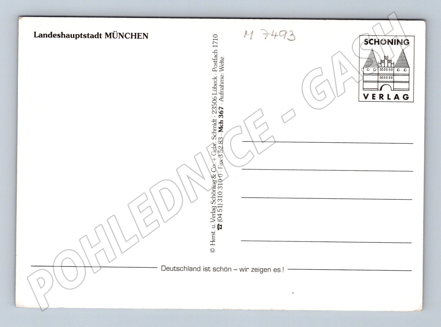 Pohlednice Mnichov panorama města čistá (M7493)