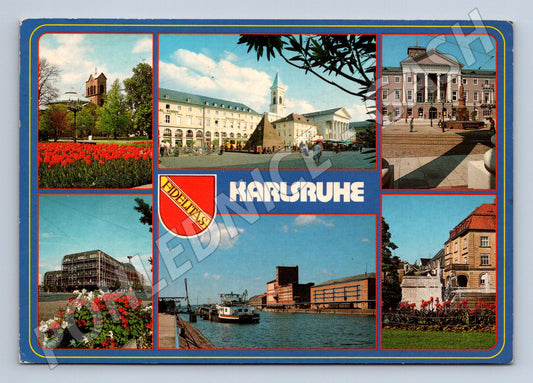Pohlednice Karlsruhe vícefoto 1982 (M7495)