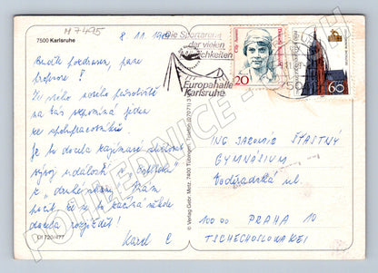 Pohlednice Karlsruhe vícefoto 1982 (M7495)