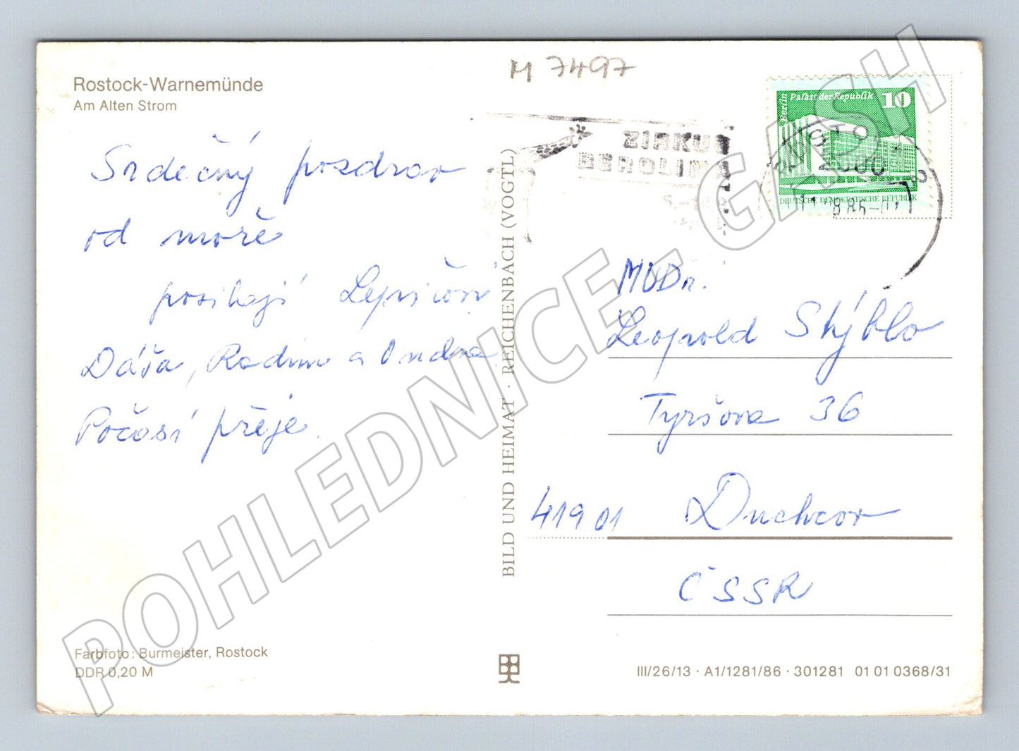 Pohlednice Rostock Warnemünde plachetnice (M7497)