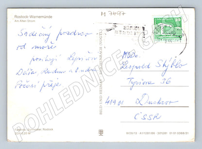 Pohlednice Rostock Warnemünde plachetnice (M7497)