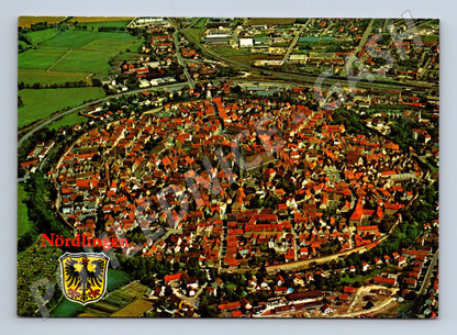 Pohlednice Nördlingen letecký pohled 1986 (M7498)