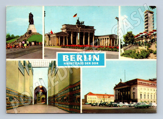 Pohlednice Berlín NDR koláž památek (M7499)