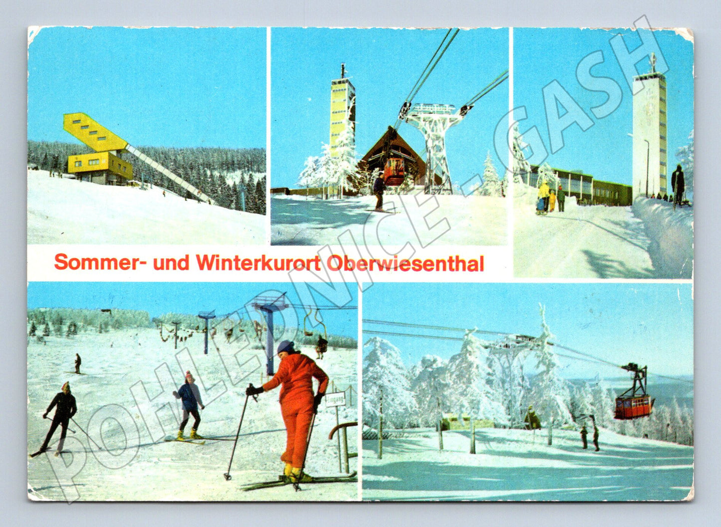 Pohlednice Oberwiesenthal lanovka zimní sporty (M7502)
