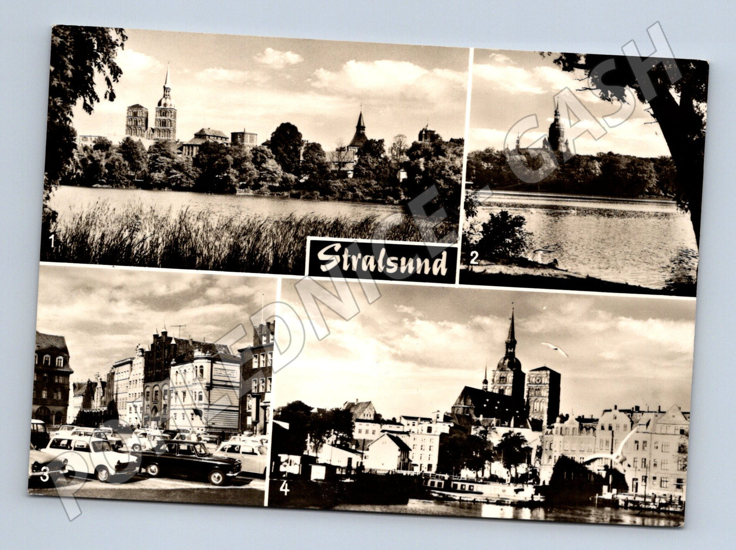 Postcard Stralsund black and white 1970 (M7504)