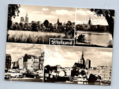 Postcard Stralsund black and white 1970 (M7504)