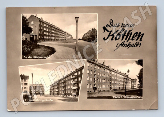 Pohlednice Köthen sídliště 1967 odesláno do ČSSR (M7506)