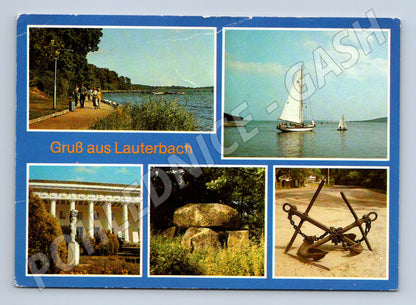 Pohlednice Lauterbach Putbus Rügen plachetnice přístav (M7510)