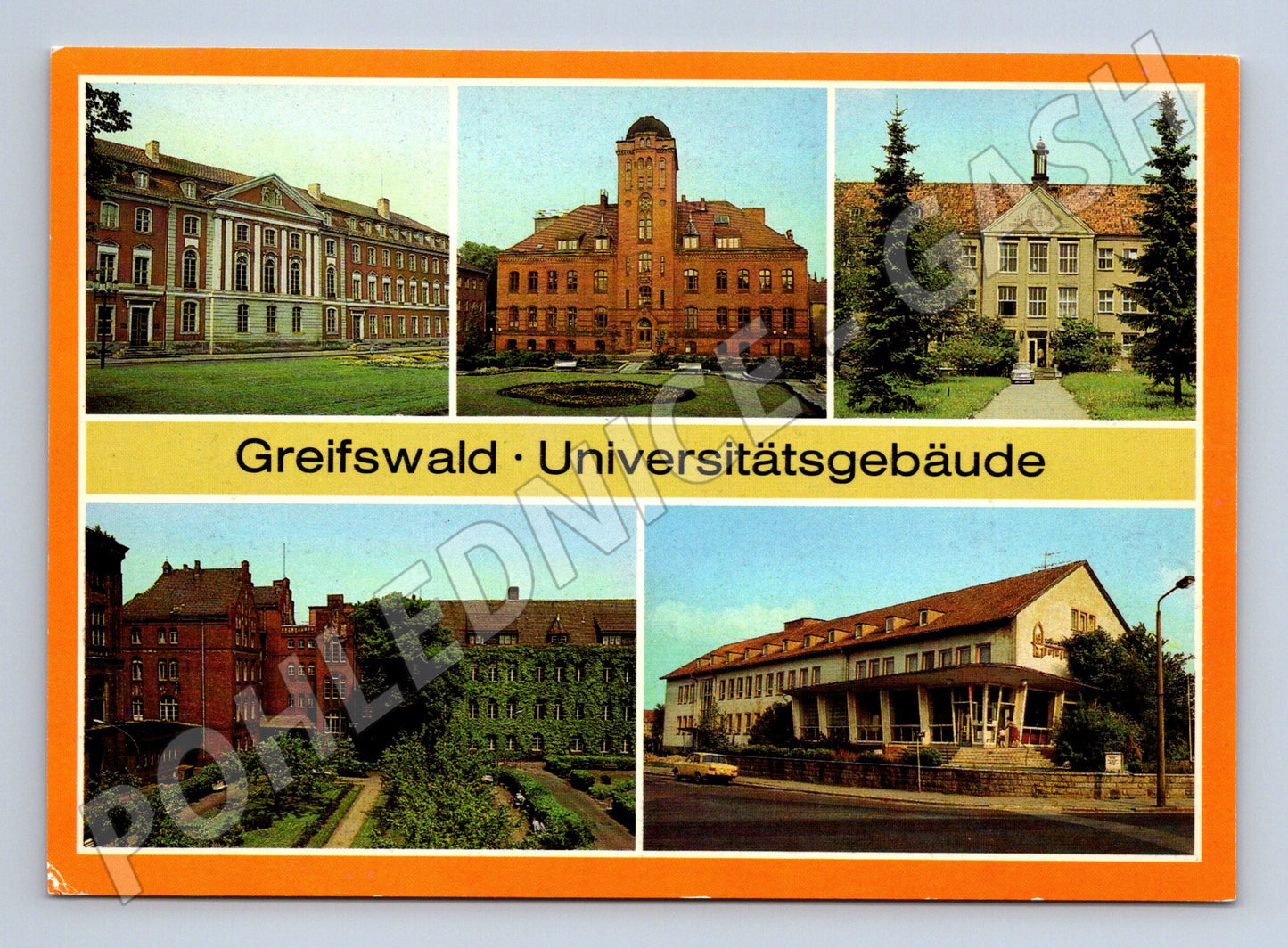 Postcard Greifswald University GDR multiple shots (M7513)