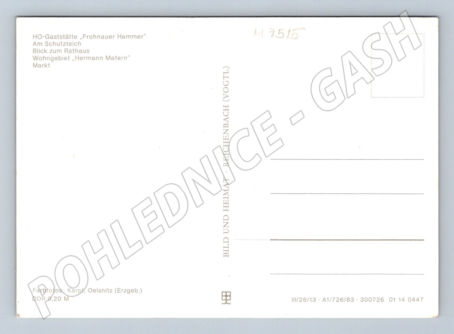Postcard Annaberg Buchholz DDR collage unused (M7515)