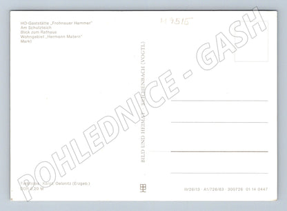 Postcard Annaberg Buchholz DDR collage unused (M7515)