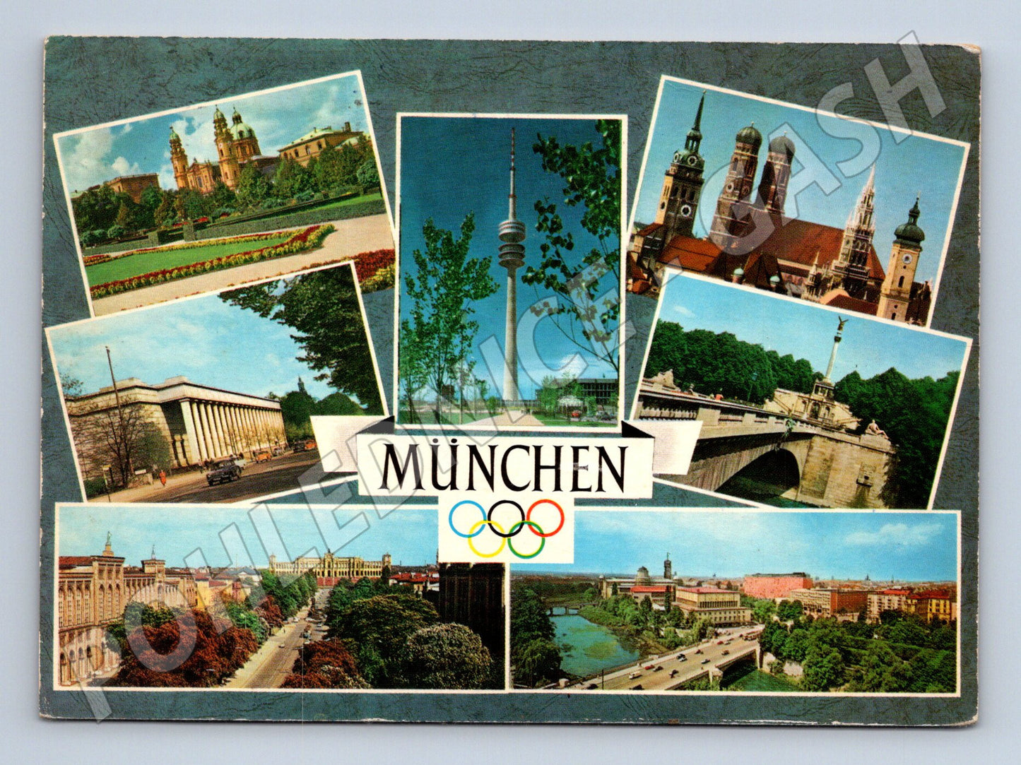 Postcard Munich Olympics 1972 collage to Czechoslovakia (M7516)
